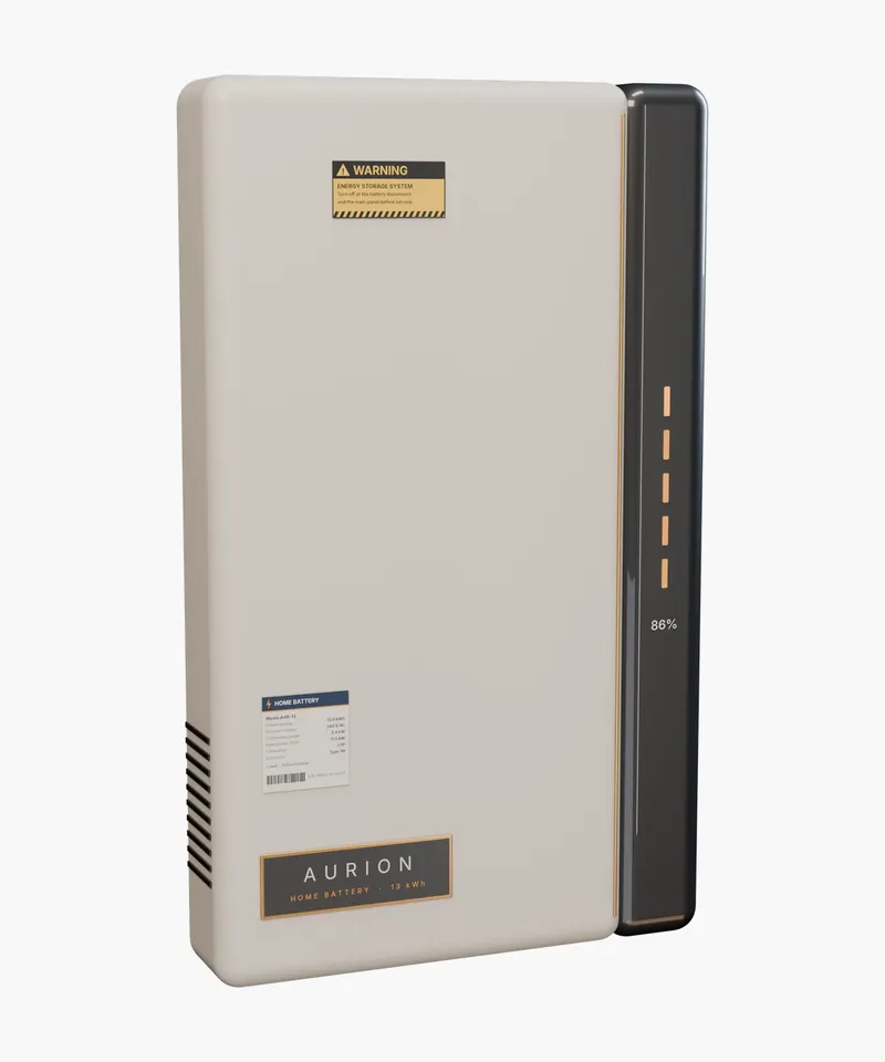 A white home battery on a wall